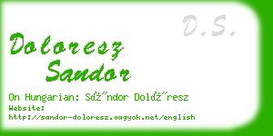 doloresz sandor business card